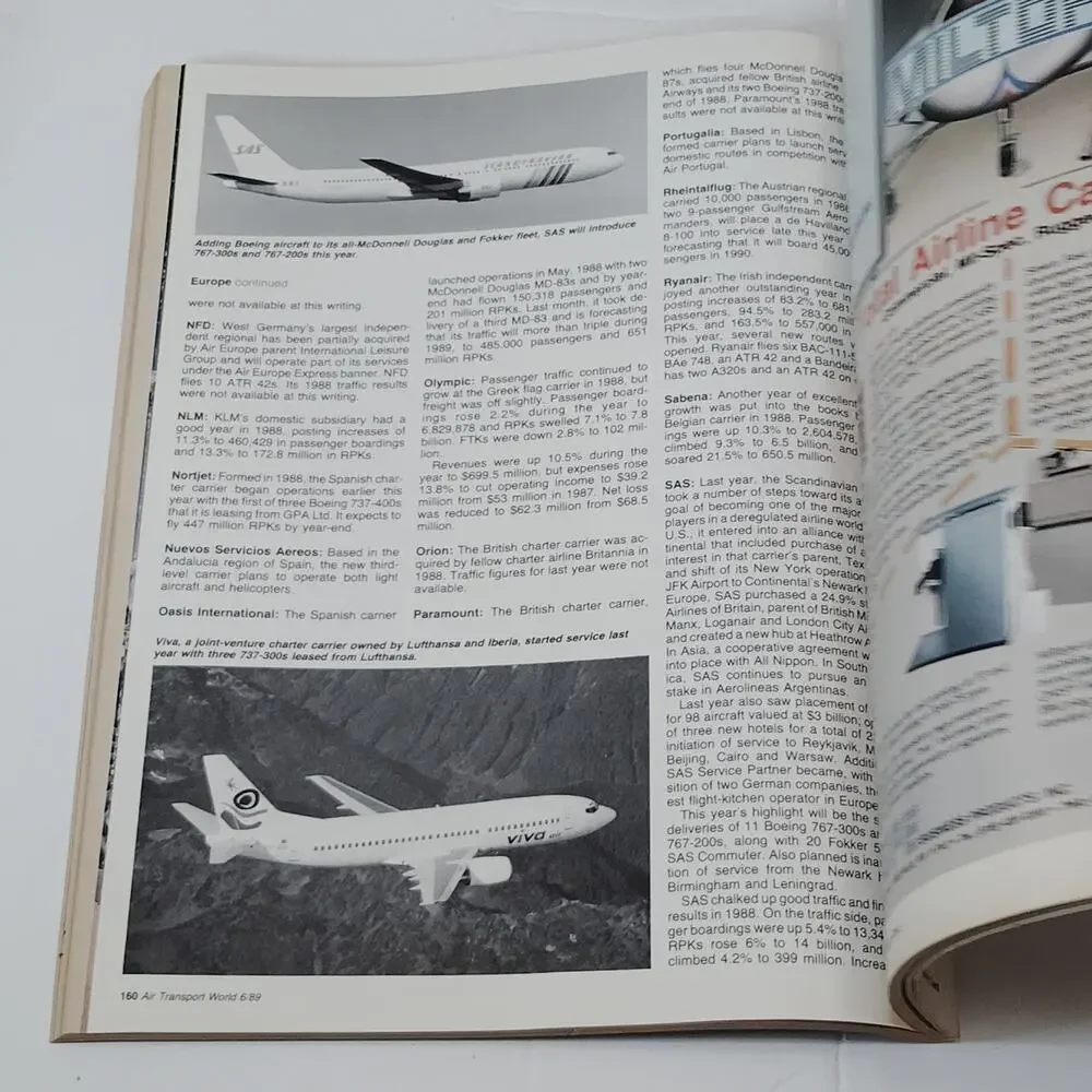 Air Transport World Magazine - June 1989 - World Airline Report, Paris Preview